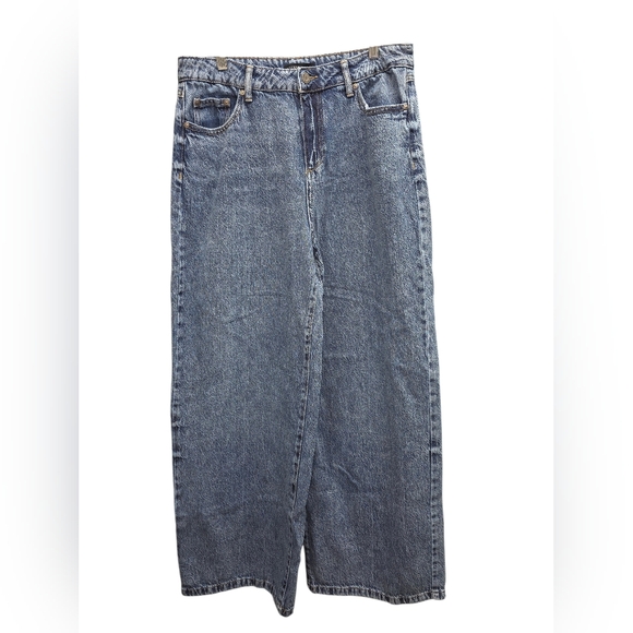 Sincerly Jules Denim - Sincerely Jules Wide Leg Jeans Size 11/30 Medium Wash Baggy Relaxed Fit Denim